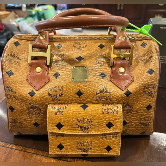 MCM Boston Bag w/ Matching Wallet, Fully Authenticated, EUC NO CALLOUTS - Picture 1 of 1